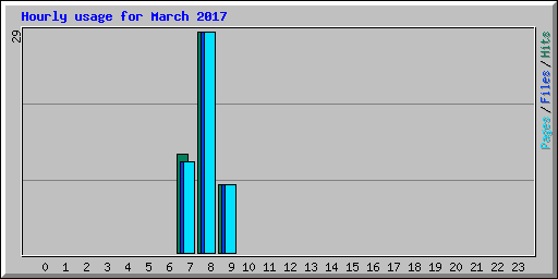 Hourly usage for March 2017